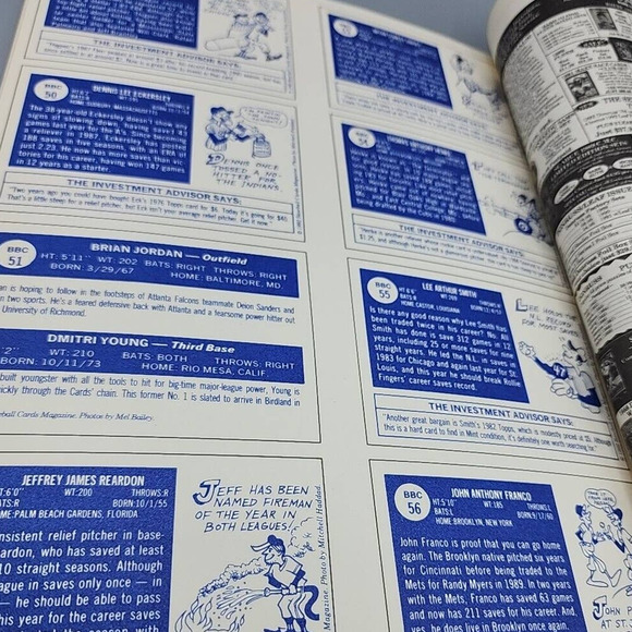 Baseball Cards Magazine Vintage Issue August 1992 Frank Thomas 8 Trading Cards - Picture 7 of 7